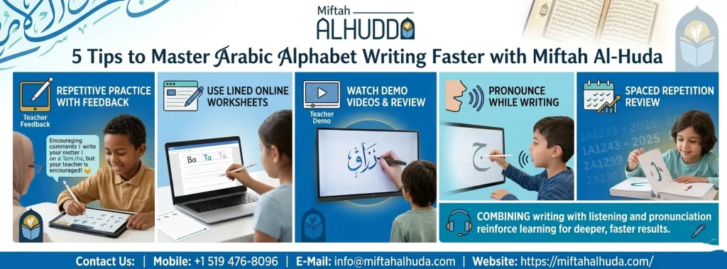 5 Tips to Master Arabic Alphabet Writing Faster with Miftah Al-Huda