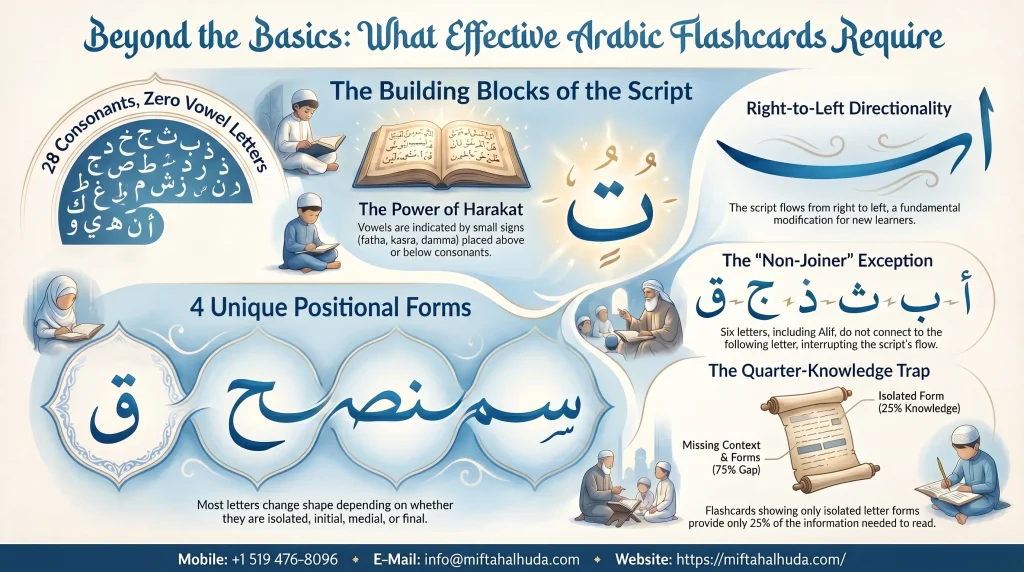 What the Alif Ba Ta Sa Flashcards Arabic Actually Asks of You