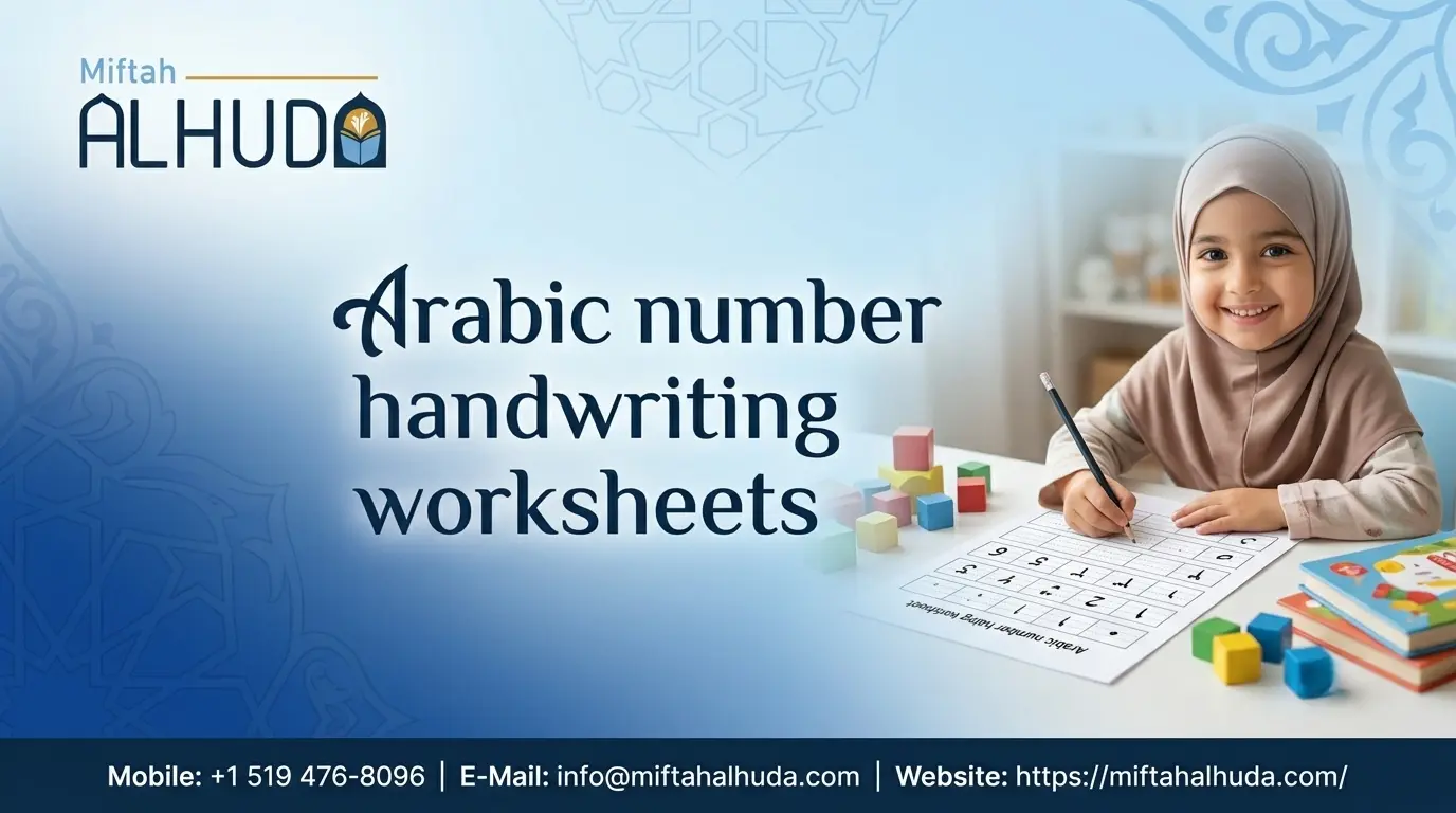 Arabic number handwriting worksheets